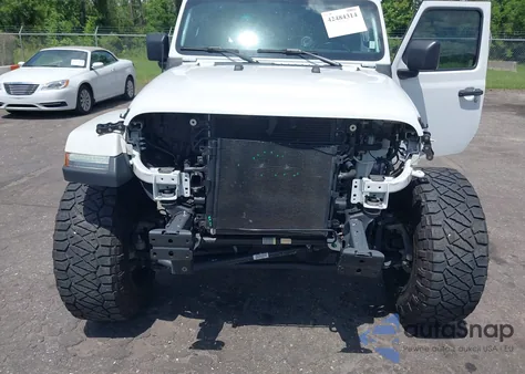 2021 Jeep Wrangler Unlimited Sahara 4X4 из США, поврежденный, VIN 1C4HJXEN7MW518395